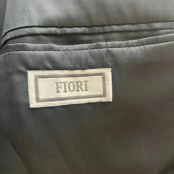 Fiori Men's Suit Jacket Gingham Print 100% Wool Marshall Fields Size 46 Tall - Picture 10 of 11